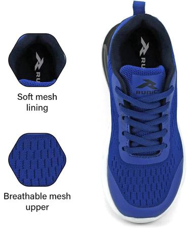 Kids Breathable Athletic Sneakers for Boys and Girls - Royal Blue/Navy Blue (Size 13 Little Kid) - Buy Online on GoSupps.com