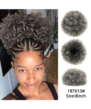 High Puff Afro Curly Wig Ponytail - 8 Inch Short Kinky Synthetic Clip-In Hair Bun (1BT613) - Perfect for Stunning Styles - Buy Online on GoSupps.com