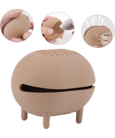 1 set powder puff holder cosmetology kit Silica gel make up beauty tools travel toiletries containers powder puff Makeup Tools foundation make up sponge drying rack 7.5x5cm Khaki - Buy Online on GoSupps.com