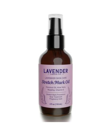 Natural Lavender Body Oil - Skincare with Vitamin E and Rosehip Oil for Stretch Marks Scars Pregnancy Must-Haves. Cream and Oils for Women Dry Skin | 4oz 4 Fl Oz (Pack of 1)