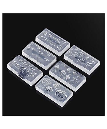 Evenden 6 pieces work shape of silica gel 3D for decoration design of nail art DIY
