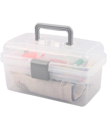 BangQiao Clear Gray White Plastic Storage Container Box with Handle and Latch Lock - Multipurpose Organizer - Buy Online on GoSupps.com