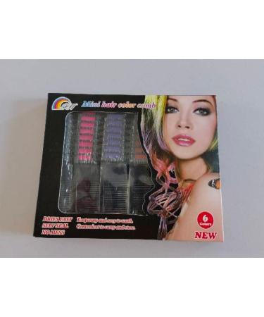 6 Colors Hair Chalk Combs for Girls - Washable Temporary Hair Color Set by EBANKU | Perfect for Birthday, Cosplay, Halloween, Christmas Parties - Buy Online on GoSupps.com