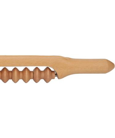 Wood Lymphatic Massage Roll Rod | Myofascial Relief & Gastro-Cellulite Massager | 10-Wheel Body Massage Tool for Optimal Wellness - Buy Online on GoSupps.com