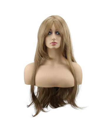 Wig Ladies Long Hair Gold Women Long Wavy Curly Cosplay Synthetic Brazilian Hair 60s 70s 80s 50s
