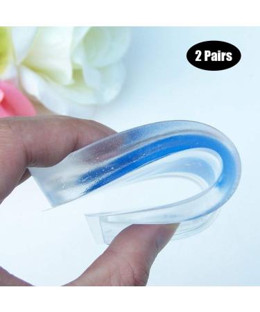 2 Pairs Men s Soft Silicone Massage Heel Pads | Comfortable Height Increase Gel Insoles - Buy Online on GoSupps.com