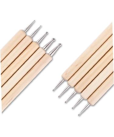 Buy Bontannd 5-Piece 2 Way Wooden Dotting Pen Set - Nail Art Dotting Tools Kit for Perfect Marching Insulation - Buy Online on GoSupps.com