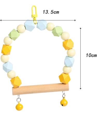 Dualoai Wooden Parrot Cage Hanging Swing for Lovebirds Budgies Cockatoos And Parakeets Orange Style A - Buy Online on GoSupps.com