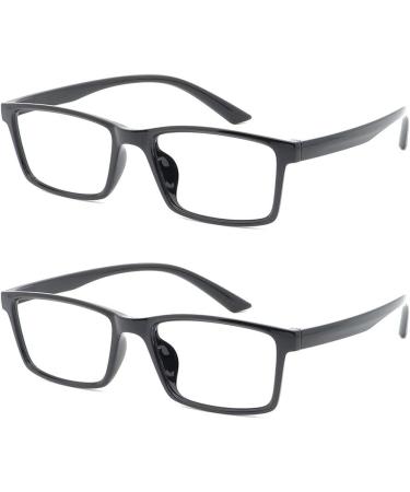 Mcoorn Reading Glasses with Blue Light Filter - Indestructible Flexible 2-Pack (Black 2.5x) - No Yellow Tint - Buy Online on GoSupps.com