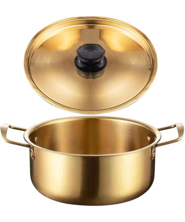 Stainless Steel Gold Kitchen Ramen Noodle Kitchen Korean Ramen Cooking Kitchen for Noodle Kitchen (Color : Golden Size : 26X18X8.5CM) (Gold 26X18X8.5CM - Buy Online on GoSupps.com