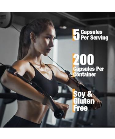 Micronized Creatine Monohydrate Capsules - 200 Count | Boost Muscle Strength & Performance | Gluten Free Supplement for Men & Women | 40 Servings - Buy Online on GoSupps.com