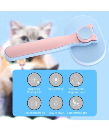 Self-Cleaning Cat Brush for Long & Short Hair - Removes Loose Fur & Dirt - Blue - Buy Online on GoSupps.com