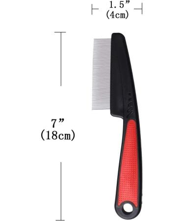 Wacnune Flea Comb for Dogs and Cats Stainless Steel Pet Tear Stain Remover Combs Pet Dog Cat Grooming Comb for Removing Flea Egg Mites Ticks Dandruff Flakes - Buy Online on GoSupps.com