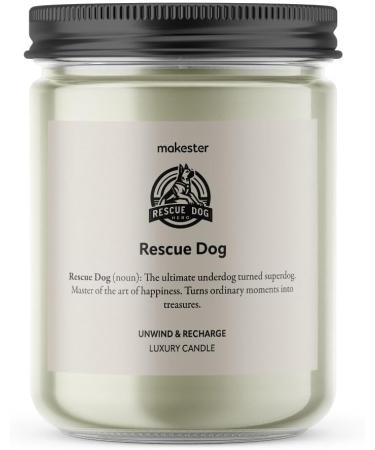 Rescue Dog Candle - 220g Soy Wax with Vanilla Jasmine & Almond - Perfect Gift for Dog Lovers - Makester Dog Candles - Buy Online on GoSupps.com