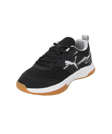 PUMA Unisex Kids Varion Ii Jr Indoor Trainers 37 EU Black Cool Light Gray Yellow Blaze Gum