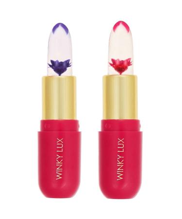 Winky Lux | Flower Balm | Pink and Purple | Color Changing Lip Balm | pH Lip Balm
