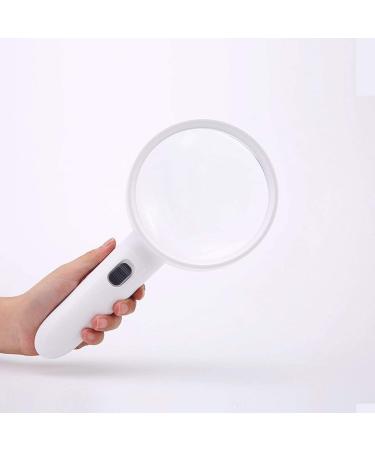 Hand-held Magnifying Glass with Lamp 20 Times 30 Times Old Man Reading Portable High-Definition High-Power Magnifier Good Times