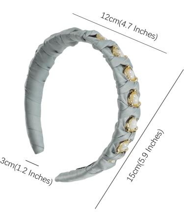 scicent Bridal Hair Accessories for Women Shiny Sparkling Pearl Headbands Non-Slip Cross Elastic Hair Band for Girls Party Wide Beaded Head Bands Fashion Beaded Hair Hoop - 29015 - Buy Online on GoSupps.com