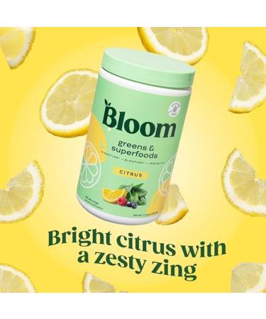 Bloom Nutrition Super Greens Powder Smoothie & Juice Mix - Probiotics for Digestive Health & Bloating Relief Digestive Enzymes with Superfoods Spirulina & Chlorella for Gut Health (Citrus) - Buy Online on GoSupps.com