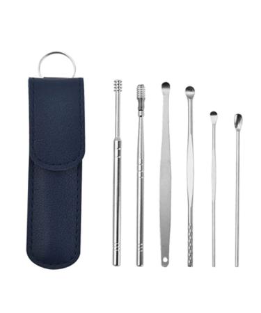 Innovative Spring Earwax Cleaner Tool Set - Spiral Design Stainless Steel Ear Picks Ear Cleansing Tool Set Ear Curette Cleaner Ear Wax Removal Kit with Storage Box (C2) (A5)