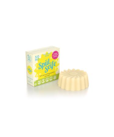 Soho natural cosmetics rinsing soap (80g) dishes and rinsing soap with lemon scent solid detergent dishwashing detergent biodegradable Palm oil-free & vegan