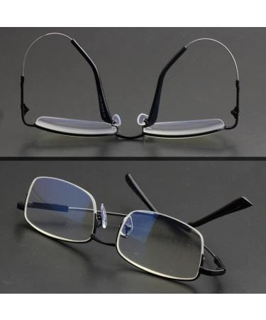 Dibako Anti-Blue Light Reading Glasses for Men & Women - Ultra-Light Rectangular Semi-Glasses (+2.50) - Buy Online on GoSupps.com