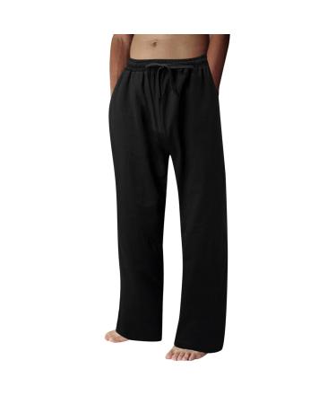 Jogging pants polyester summer pants for lacup pants casual men's pants made of solid cotton color pouch pants elastic men navy XL