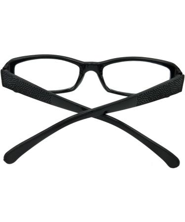 Inlefen Slim Rectangular Reading Glasses - Retro Vintage Eyeglasses for Men & Women | +4.00 to +6.00 | Stylish Black Frames - Buy Online on GoSupps.com