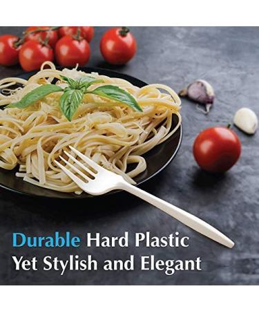 Safeware 500 Pcs Individually Wrapped White Plastic Forks - Medium Weight for Party, BBQ, Picnic, Home, Office, Restaurant Use - Buy Online on GoSupps.com