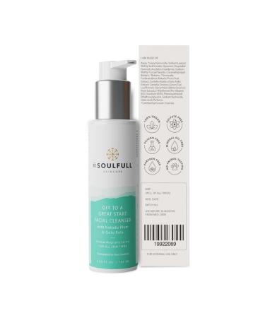 BE SOULFULL Facial Cleanser - Exfoliating Daily Face Wash for Glowing Skin 100ml / 3.4 Fl Oz - Hydrate & Improve Skin Texture - Buy Online on GoSupps.com