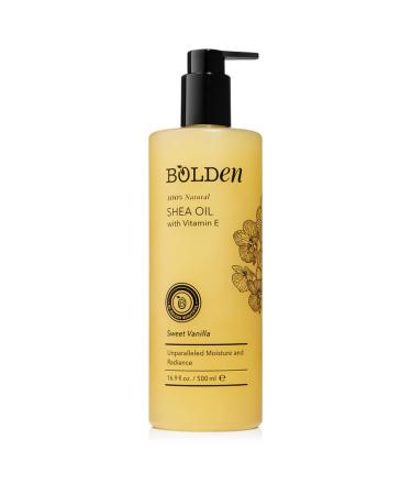 BOLDEN Shea Oil Bundle 100% Natural Unscented (3.4 fl oz) & Sweet Vanilla Scented (16.9 fl oz) with Vitamin E for Skin & Hair | Deep Moisture & Radiance for All Skin Types - Buy Online on GoSupps.com