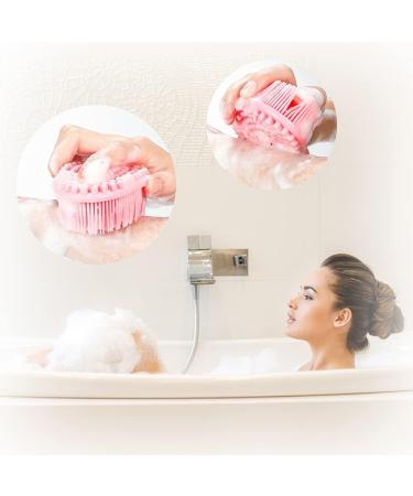 Set of 3 Silicone Body Scrubber Loofahs - Gentle Exfoliating Shower Brushes for Sensitive Skin - Buy Online on GoSupps.com