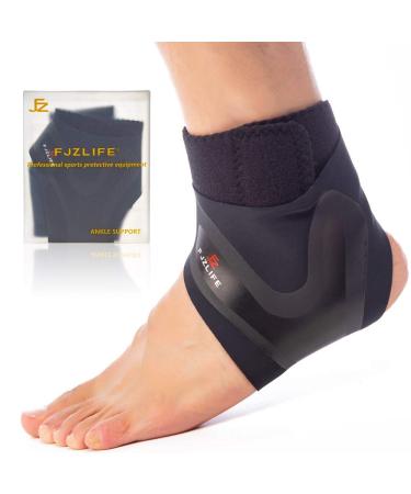 Ankle Compression Support(1 Pair) Adjustable Lightweight Ankle Brace for Injury Recovery Joint Pain Achilles Tendon Plantar Fasciitis Foot & Ankle Swelling and More.