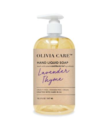 Olivia Care Antibacterial Hand Soap Infused with Sage & Tea Tree Oil & Lavender Thyme Fragrance  Cleansing  Germ-Fighting  Moisturizing Hand Wash for Kitchen & Bathroom - Gentle  Mild   18.5 fl oz - Buy Online on GoSupps.com