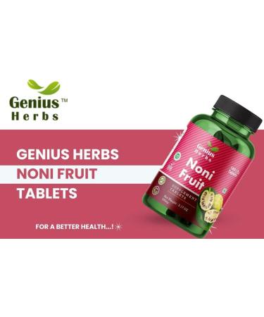 Genius Herbs Noni Fruit Tablets 700mg | 180 Tabs | Immune Booster & Antioxidants | Raw Noni | 45 Days - Buy Online on GoSupps.com