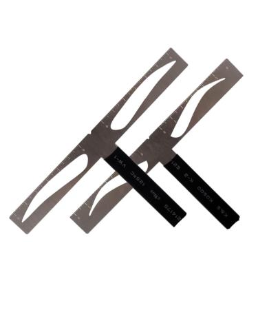 FOMIYES Three-point Eyebrow Ruler Brow Stencils Eyebrow Ruler Stencil Artifact With Box