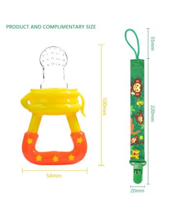 Baby Food Fruit Feeder Pacifier - Silicone Nipple Includes All The Sizes The Silicone Nipple Pouches Feeder Pacifier 6 Different Toy Teether in Appetite - Buy Online on GoSupps.com
