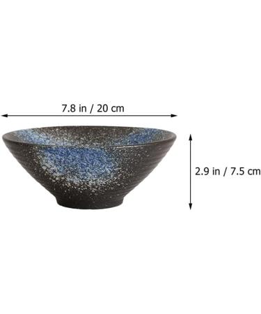 Angoily Ceramic Japanese Ramen Noodle Soup Bowls for Udon Soba Pho Asian Noodles Large Blue 8inch - Buy Online on GoSupps.com