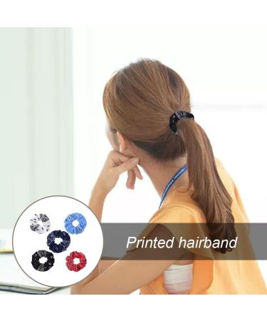 5 Pieces Hair Scrunchies Soft Bandana Cotton Scrunchies Hair Elastics Ties for Women and Girls - Buy Online on GoSupps.com