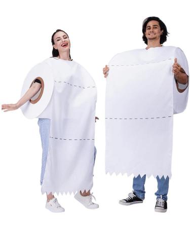 Funny Rolling Paper Costumes Cosplay Clothing Halloween Party Roll Paper Tissue Toilet Paper Costumes for Adults - Buy Online on GoSupps.com