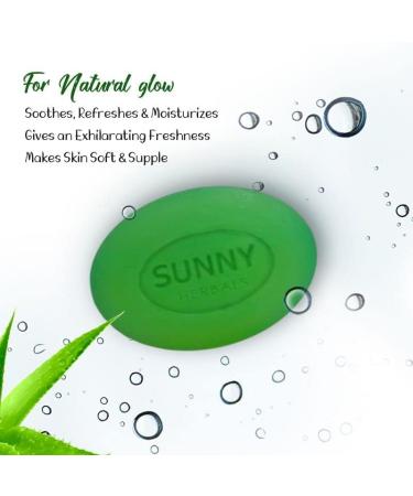 (Pack of 3) Bakson Sunny Herbals Aloevera + Calendula Bathing Bar (75gm Each) - Healing and Soothing Skin Care by Venus.Exports - Buy Online on GoSupps.com