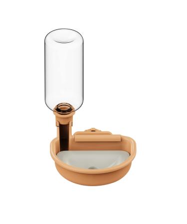 Tokayife water dispenser dog for cage 480ml drinking bottle dogs automatic and anti-overflow pet drinking fountain for dogs cats and rabbits (orange)