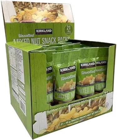 Kirkland Unsalted Mixed Nuts 1 Box (21packs - 45g) - Buy Online on GoSupps.com