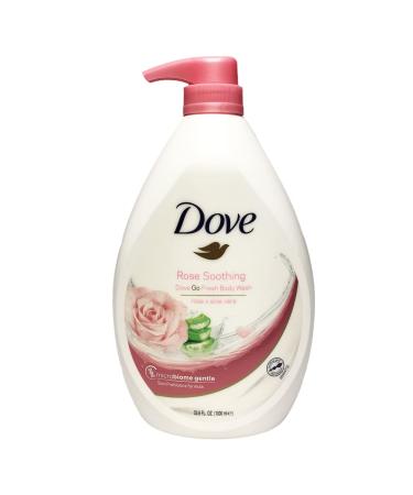 Dove Rebalancing Go Fresh Body Wash - Rose Soothing Scent - Aloe Vera - 33.8oz Pump Bottle - Buy Online on GoSupps.com
