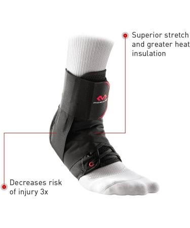 McDavid Light Ankle Brace with Figure-8 Strap - Large Black | Support and Stability - Buy Online on GoSupps.com