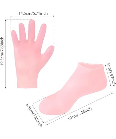 Moisturizing Glove Socks Set 2 Pairs Silicone Moisturizing Socks &1 Pair Silicone Moisturizing Gloves Soft Gel Socks Aloe Socks Moisturizing Foot Socks for Women Dry Cracked Skin - Buy Online on GoSupps.com