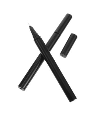 VICASKY Lot De 3 Tubes D'eye-liner Rechargeables 1 Ml Stylo Eye-liner Fin L ger Plastique Noir Brillant Pour Maquillage Des Yeux Embouts Pinceaux Vari s Portable