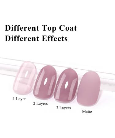Imtiti Jelly Gel Nail Polish 15ML Light Purple Sheer Jelly Gel Polish Soak Off LED UV Nail Gel Polish Mauve Chiffon Translucent Gel Nail Polish Nail Starter Manicure Salon Kit - Buy Online on GoSupps.com