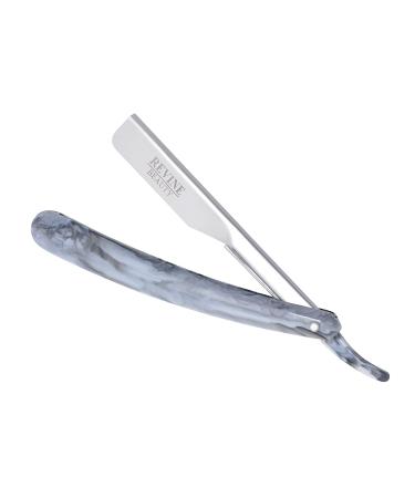 Revine Beauty Professional Barber Straight Razor with Plastic Handle and 10 Double Edge Blades Kit - Silver - Buy Online on GoSupps.com