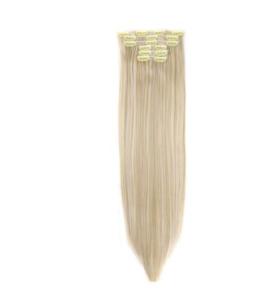 16 Color 16 Clip Long Straight Hair Synthetic Hair Extension Clip High Temperature Fiber Black Brown Wig 22inches 24H613
